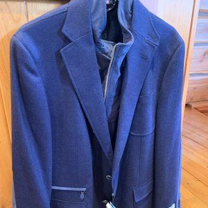 Robert Graham Navy Blue Downhill Sportcoat, Size 46, Tailored Fit, Brand New